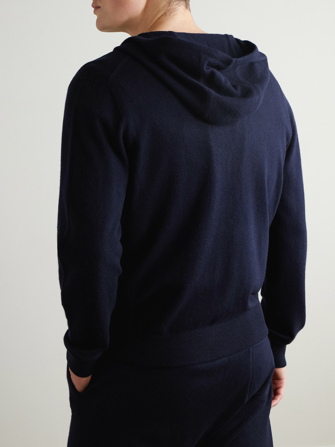 Mr P. - Wool and Cashmere-Blend Zip-Up Hoodie - Blue