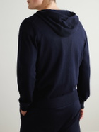 Mr P. - Wool and Cashmere-Blend Zip-Up Hoodie - Blue