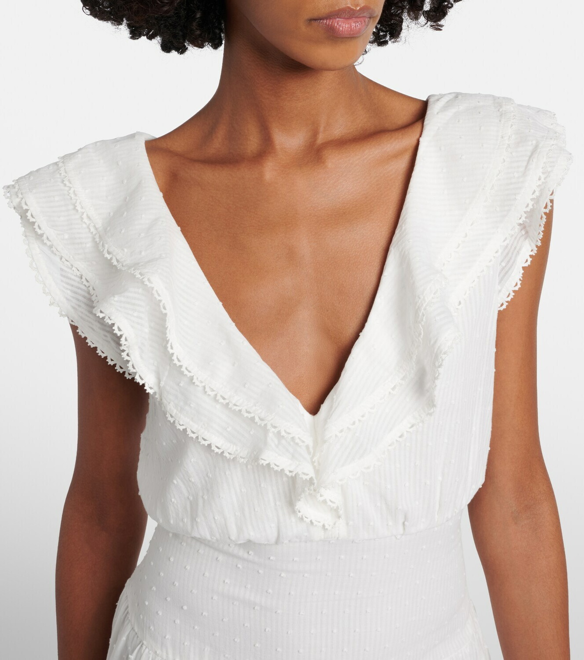 Poupette St Barth Della ruffled cotton minidress