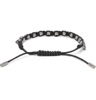 ALEXANDER MCQUEEN - Silver-Tone and Woven Leather Bracelet - Silver