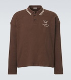 Bode Geneva waffle-knit cotton polo sweater