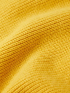 FRAME - Ribbed Cashmere Hoodie - Yellow