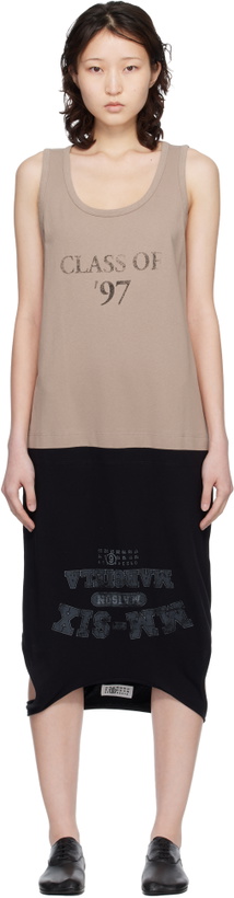 Photo: MM6 Maison Margiela Black & Taupe Multi Wear Midi Dress