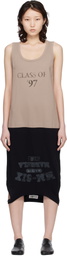 MM6 Maison Margiela Black & Taupe Multi Wear Midi Dress