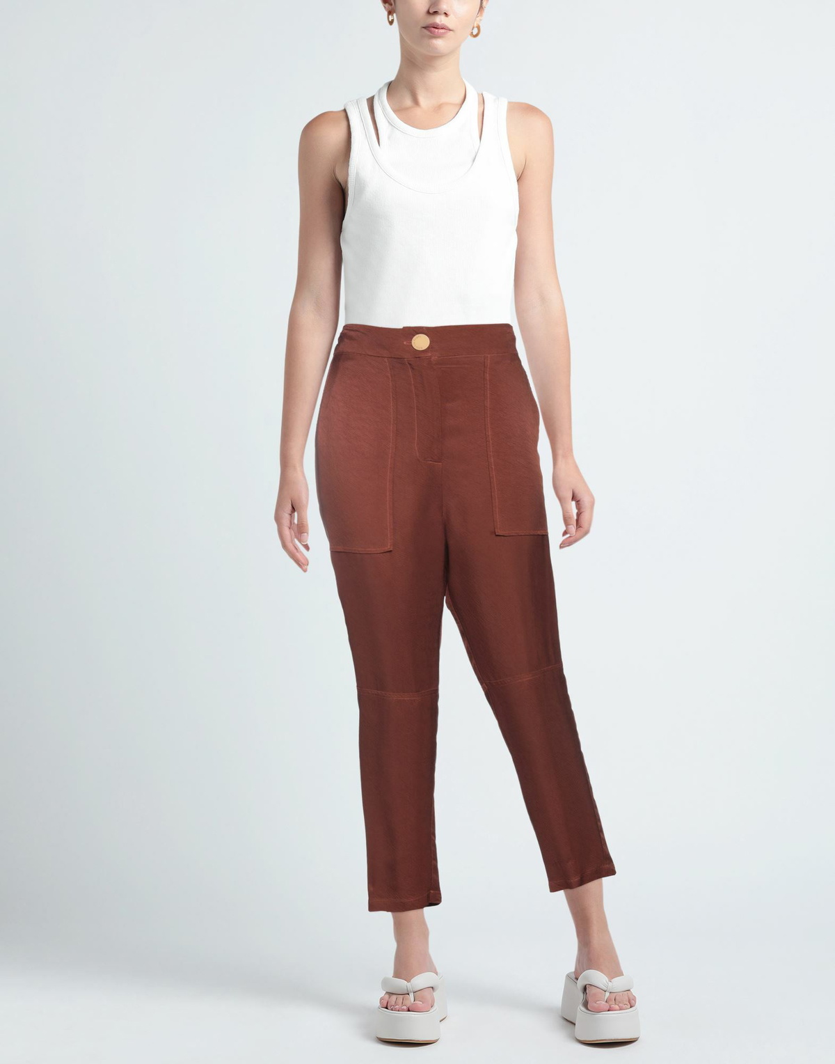 Alessia Santi Womens Pants in Brown