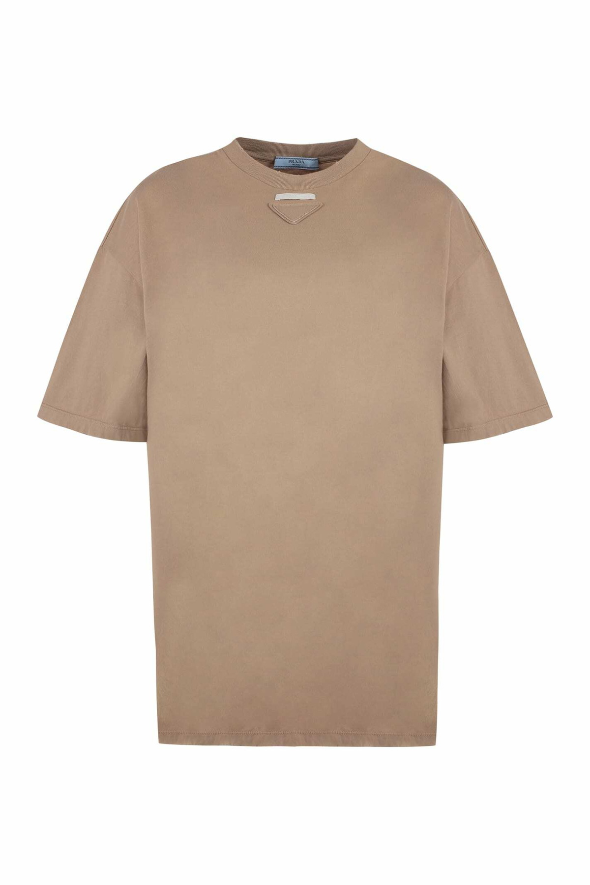 Tシャツ・カットソー Prada Khaki Lyocell Blend Oversize T-Shirt Prada Khaki Lyocell Blend Oversize T-shirt Prada