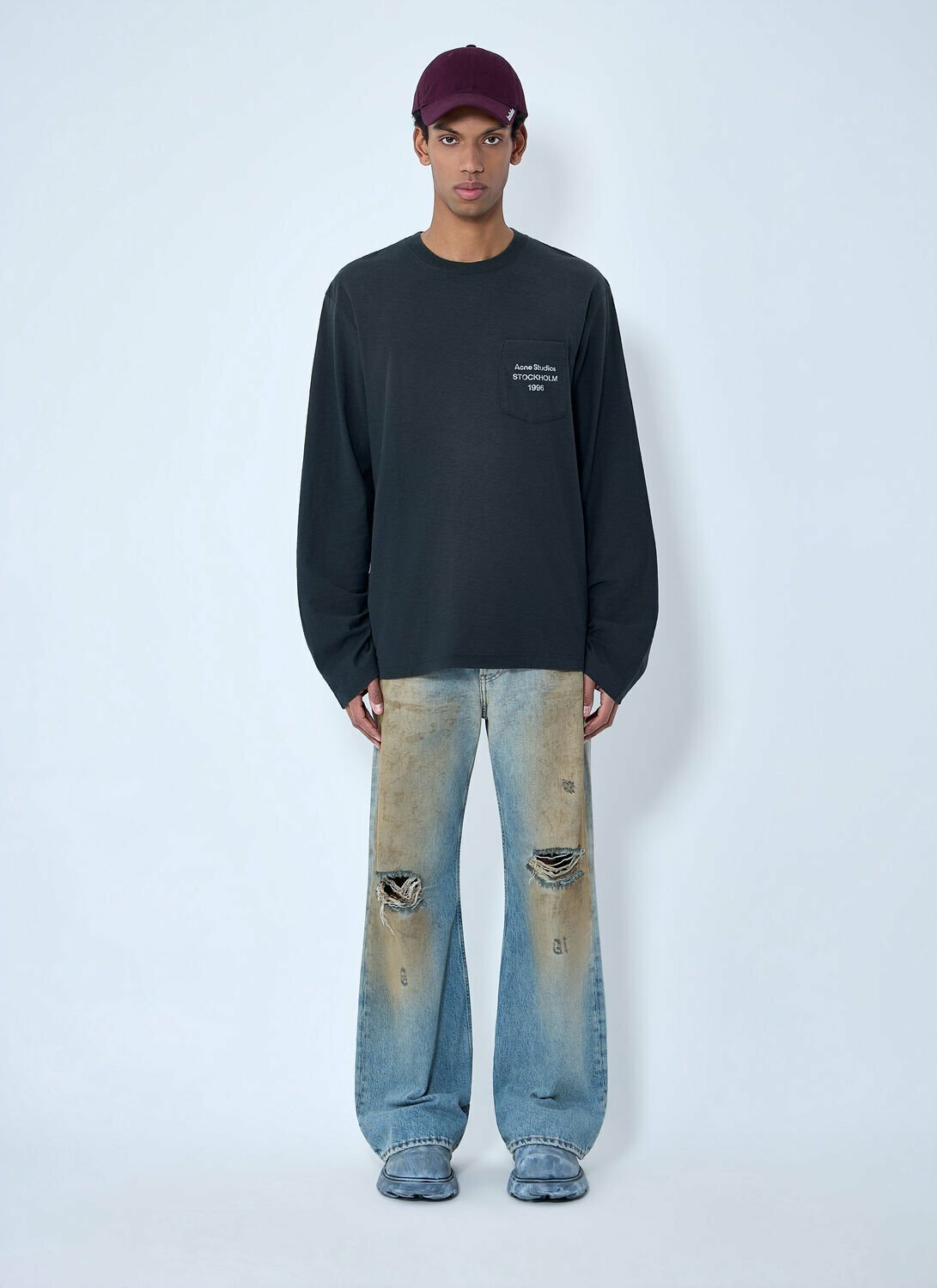 Acne Studios Long Sleeve Cotton Jersey T-Shirt