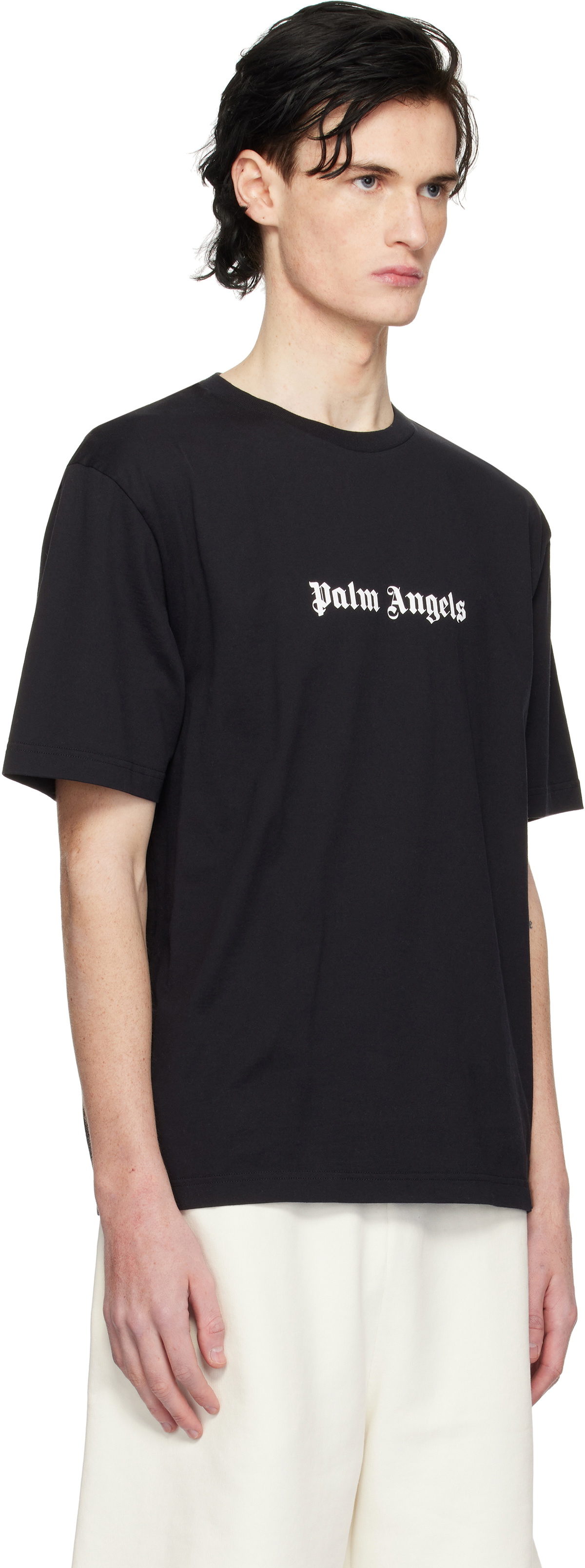 Palm Angels Black Cotton T-Shirt