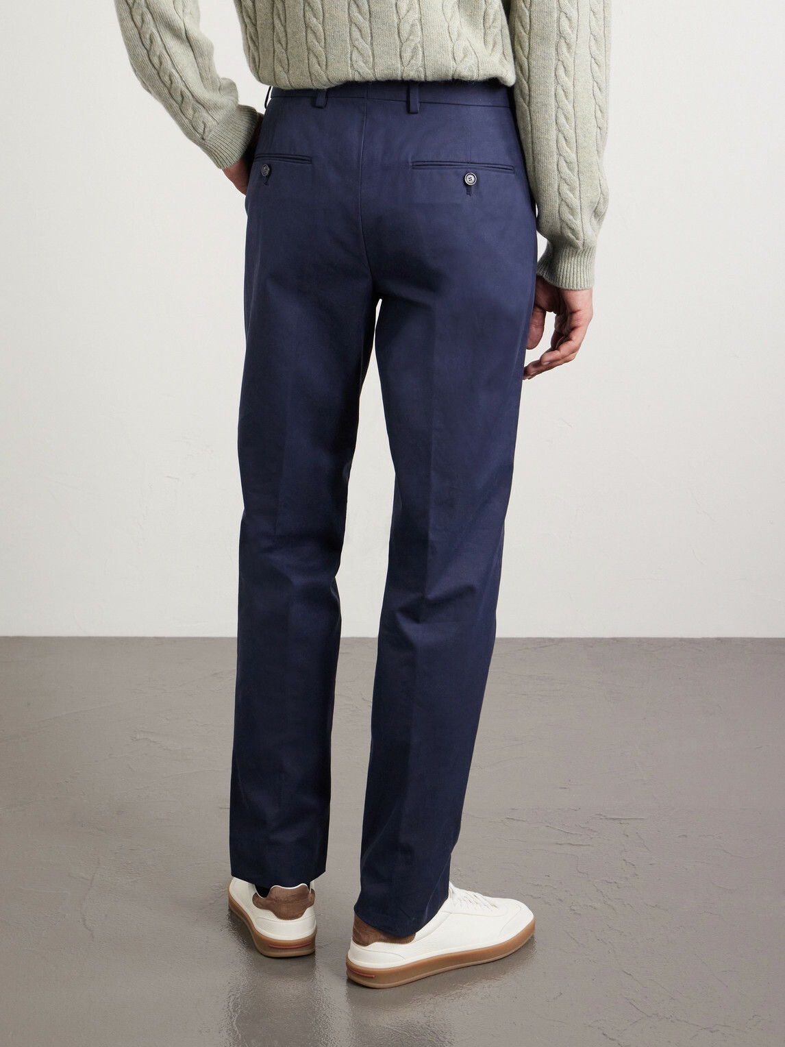 Loro Piana - Jarno Slim-Fit Straight-Leg Cotton-Twill Trousers - Blue