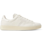 TOM FORD - Warwick Perforated Full-Grain Leather Sneakers - White