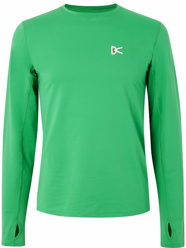 Photo: DISTRICT VISION - Deva-Tech Logo-Print Stretch-Jersey Running Top - Green