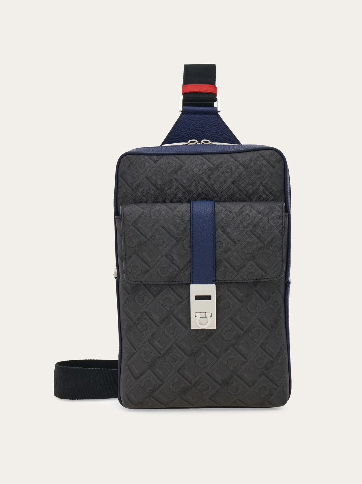 Ferragamo Mens Single-strap backpack - Citymatch Capsule in Blue