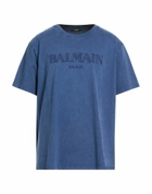 Balmain Mens T-shirt in Blue