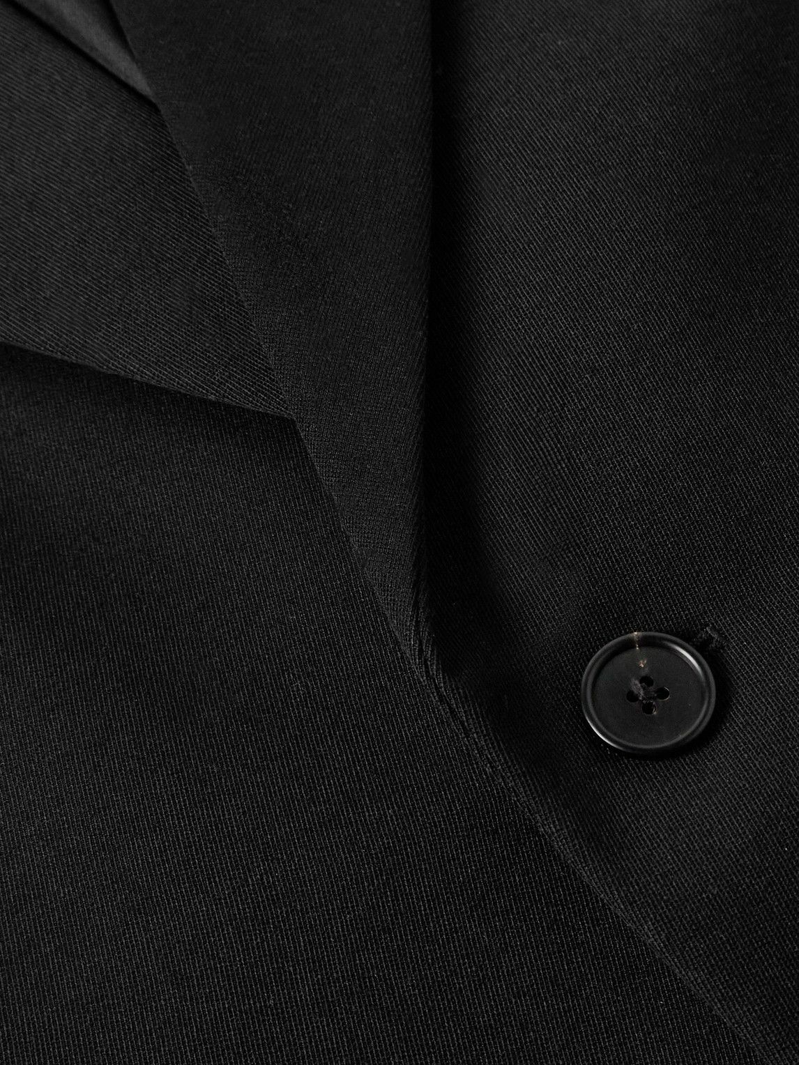 The Row - Compa Virgin Wool-Gabardine Coat - Black
