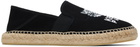 Kenzo Black Kenzo Paris Elastic Espadrilles