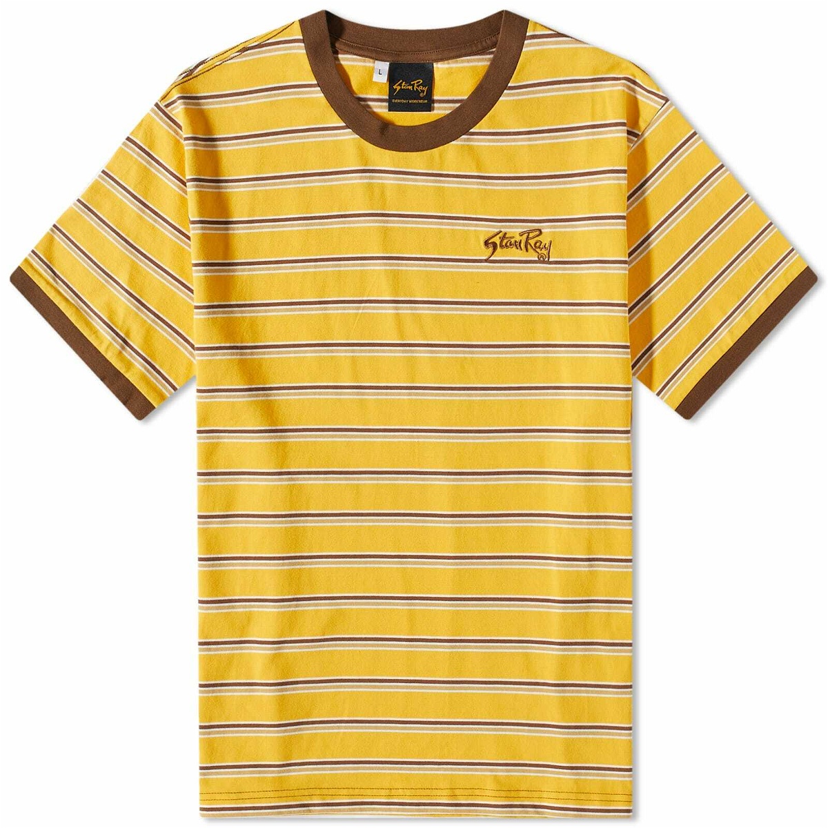 Stan Ray Men's Ringer T-Shirt in Desert Rock Stripe Stan Ray