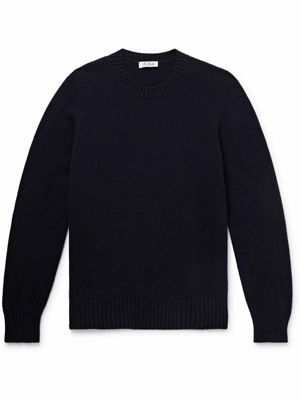 Photo: De Petrillo - Slim-Fit Merino Wool and Cashmere-Blend Sweater - Blue