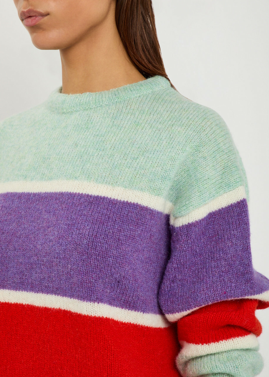 JW Anderson Striped Crew-neck Wool Jumper Multicoloured 1