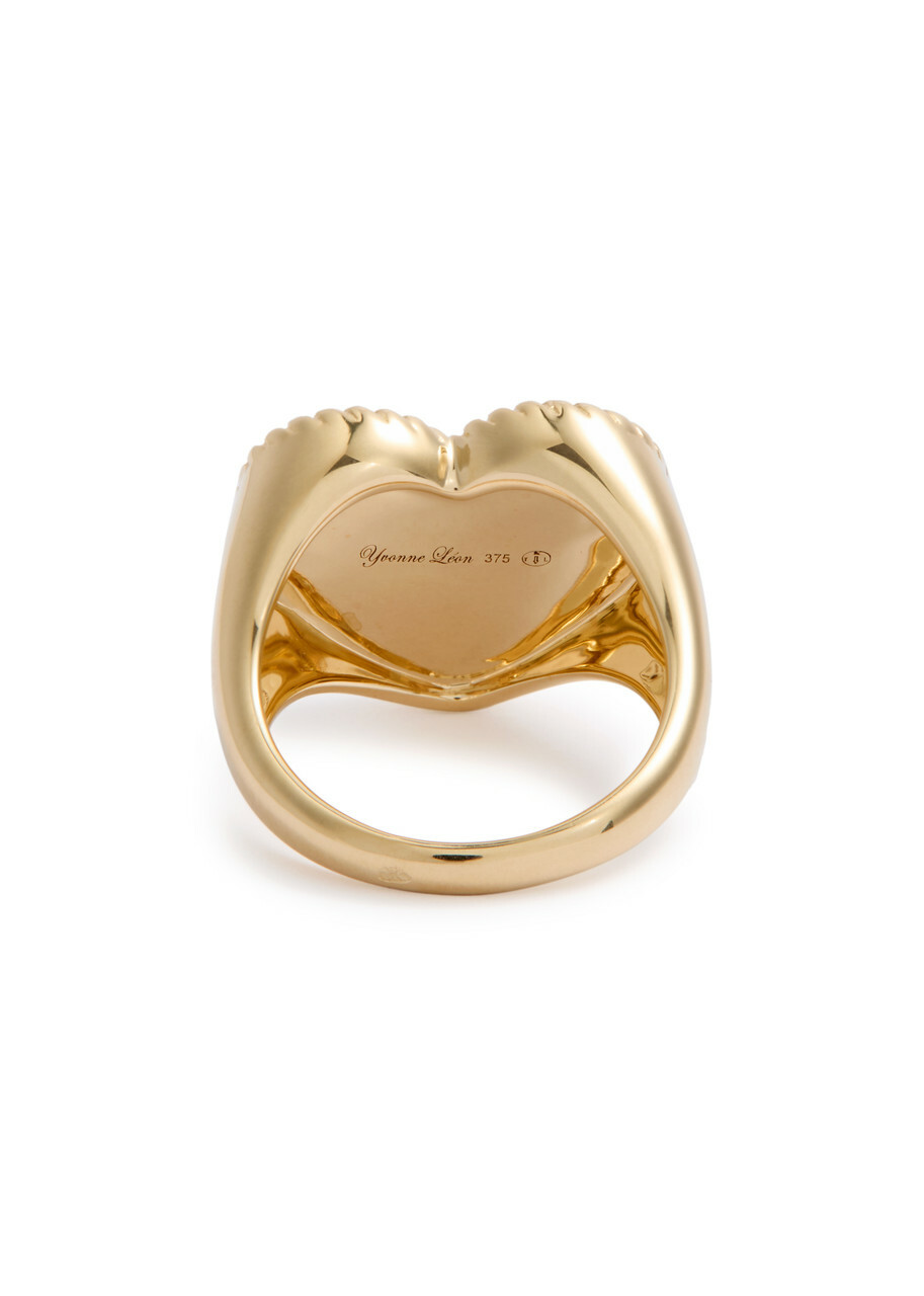 Yvonne Leon Chevalière Coeur 9kt Gold Ring