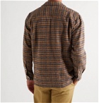 Gitman Vintage - Camp-Collar Checked Cotton-Flannel Shirt - Brown