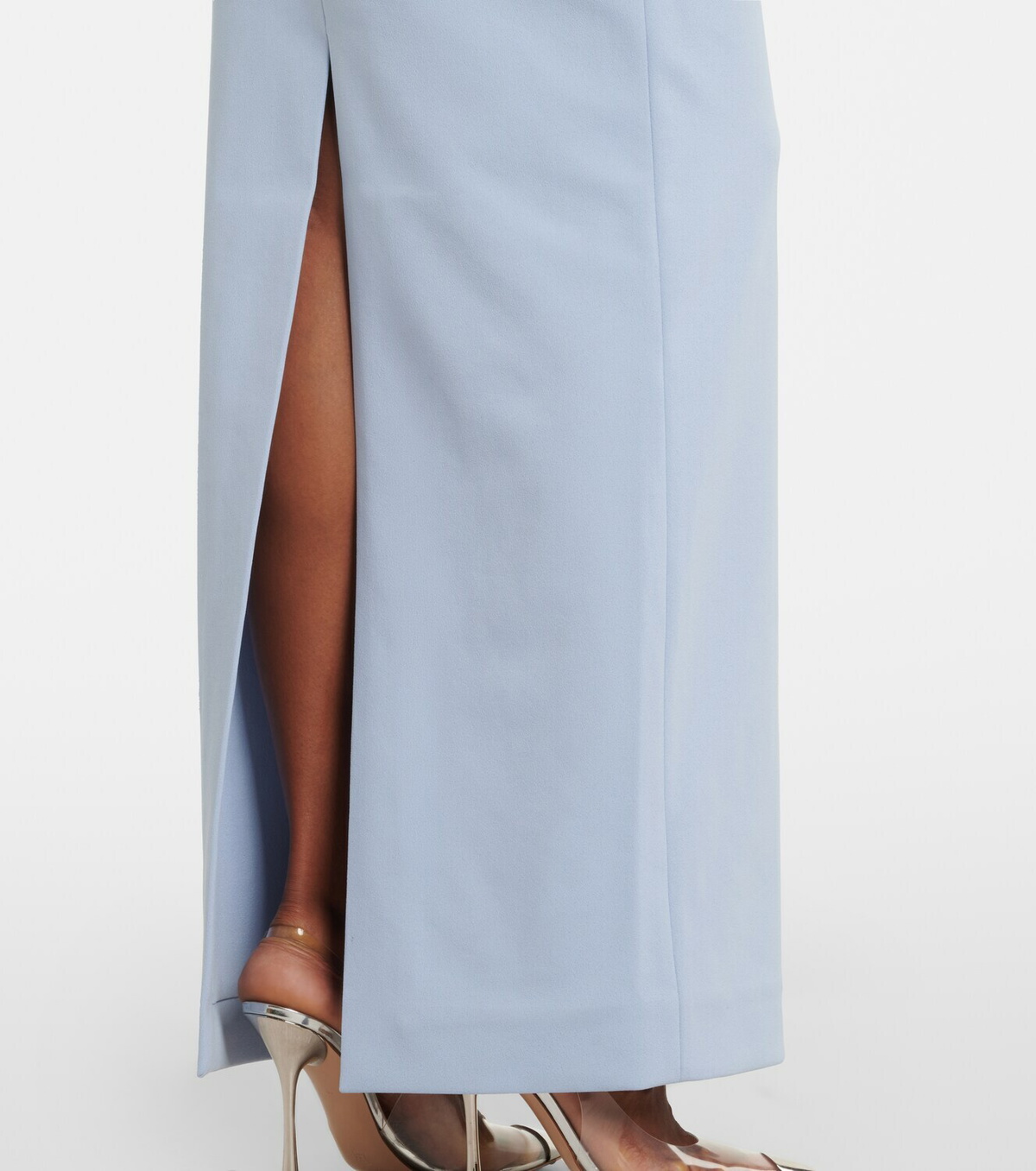 Solace London Gracie one-shoulder satin-trimmed gown