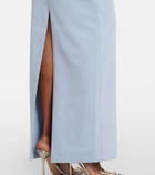 Solace London Gracie one-shoulder satin-trimmed gown