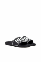 Diesel Sa-Mayemi-Pool slides with 3D logo - Slides Mens in Black