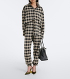The Attico Checked cotton sweatpants
