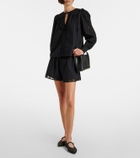 Ulla Johnson Elowen embroidered cotton poplin shorts