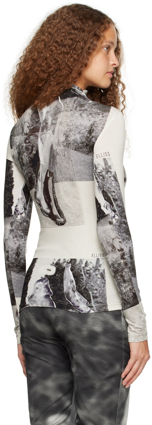 ELLISS Gray Sculpted Long Sleeve T-Shirt