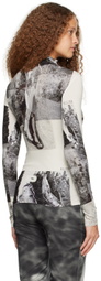 ELLISS Gray Sculpted Long Sleeve T-Shirt