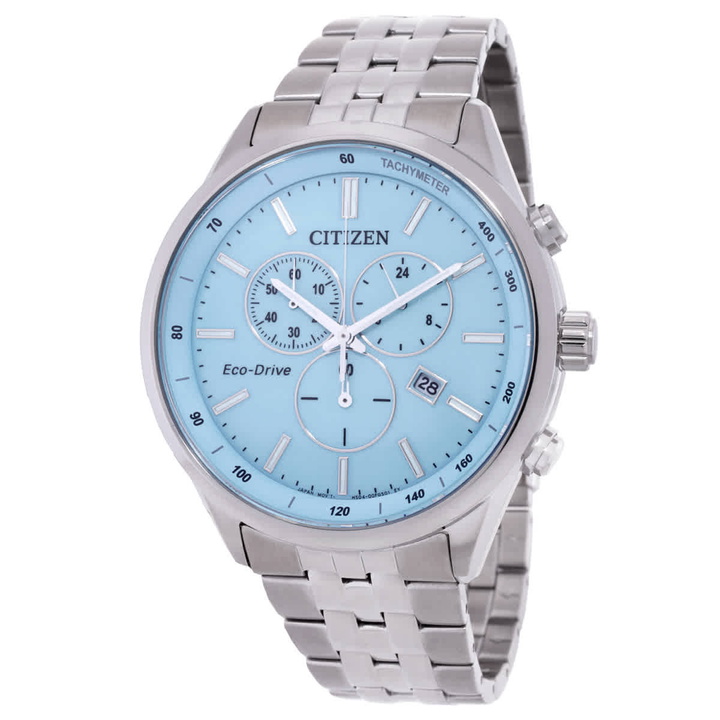 Photo: Citizen Eco-Drive Chronograph Blue Dial Mens Watch AT2570-56M