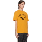 Palm Angels Yellow College Eagle T-Shirt