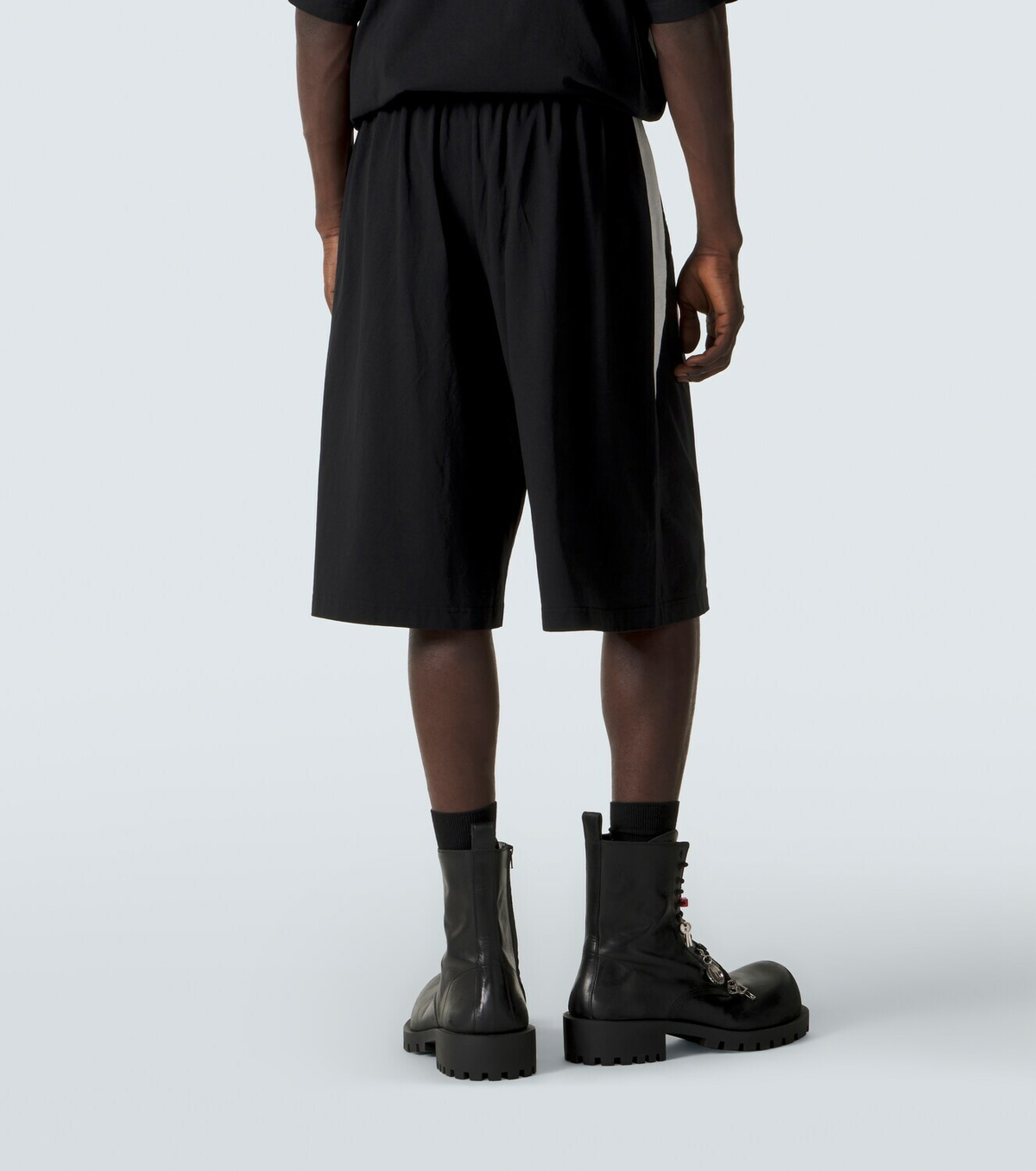 Balenciaga x NBA logo cotton fleece shorts