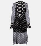 Nina Ricci Polka-dot semi-sheer silk midi dress