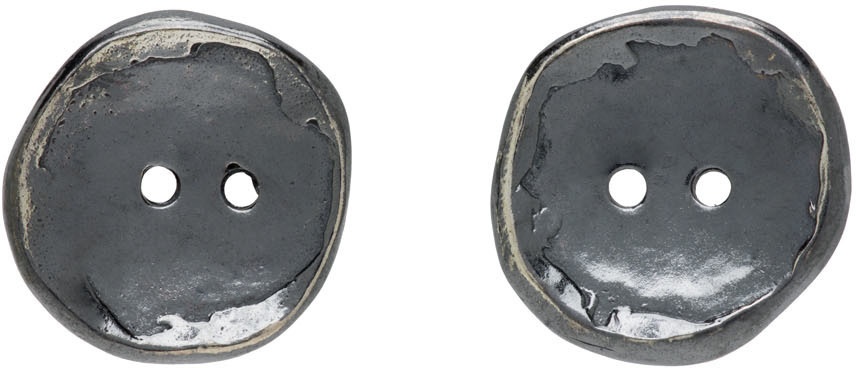 Photo: Chin Teo Silver Button Stud Earrings