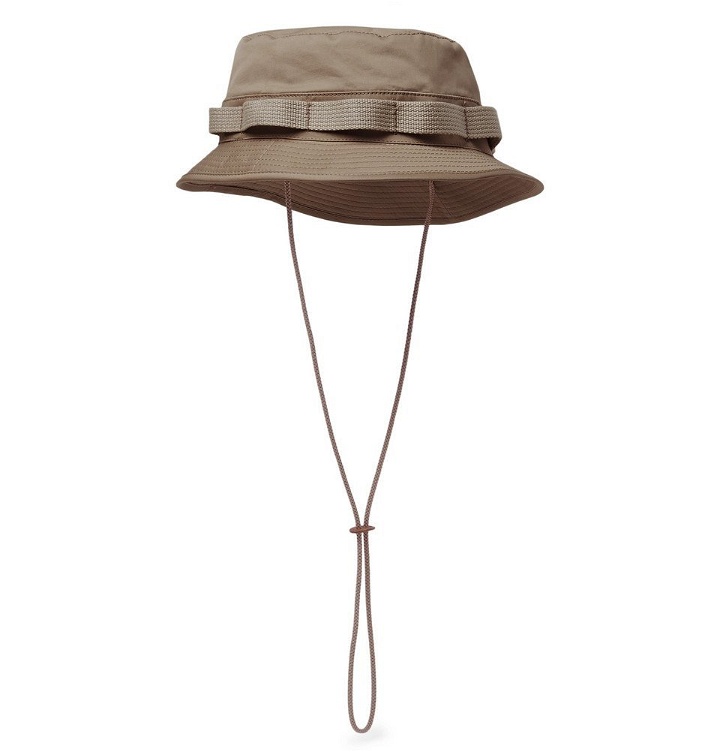 Photo: nonnative - Liberty of London Webbing-Trimmed Cotton and Linen-Blend Twill Bucket Hat - Beige