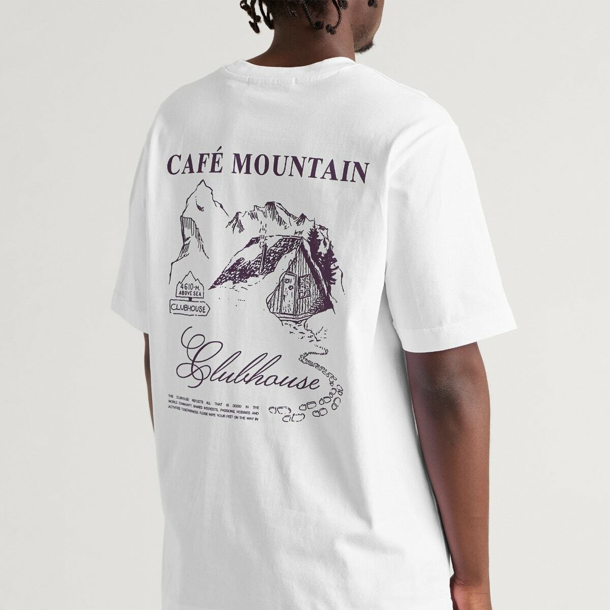 Café Mountain Men's Refuge T-shirt in White
