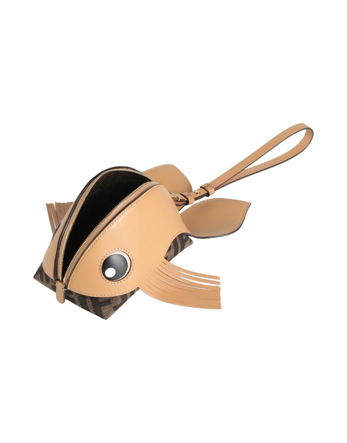 Fendi Womens Clutch Camel