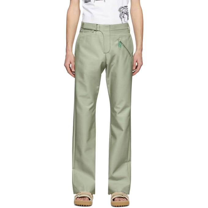 Photo: Off-White Green Contour Tailored Trousers