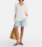Agolde Rhoda frayed denim shorts