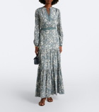 Veronica Beard Sama printed tiered silk-blend maxi dress