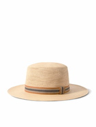 Loro Piana - Naoki Webbing-Trimmed Straw Hat - Neutrals