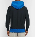 Todd Snyder Champion - Logo-Embroidered Colour-Block Loopback Cotton-Jersey Hoodie - Blue