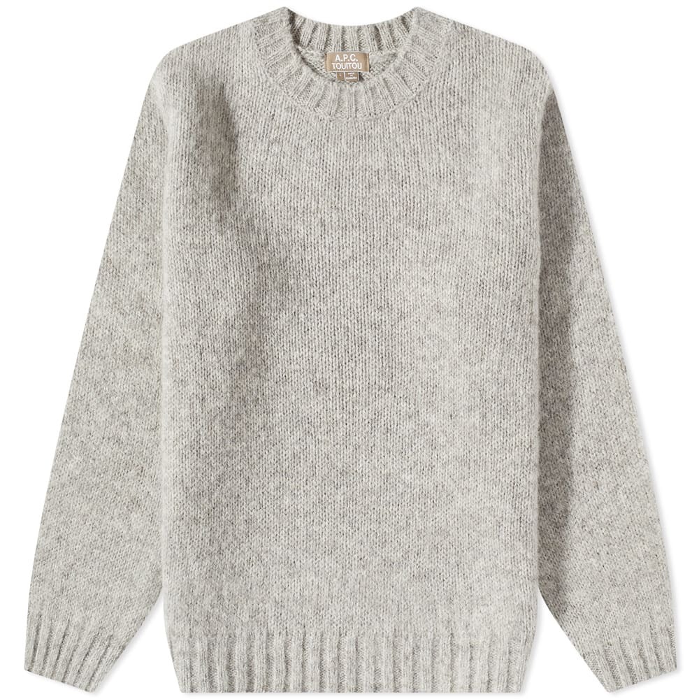 A.P.C. x Jean Touitou Jim Brushed Shetland Crew Knit in Natural 
