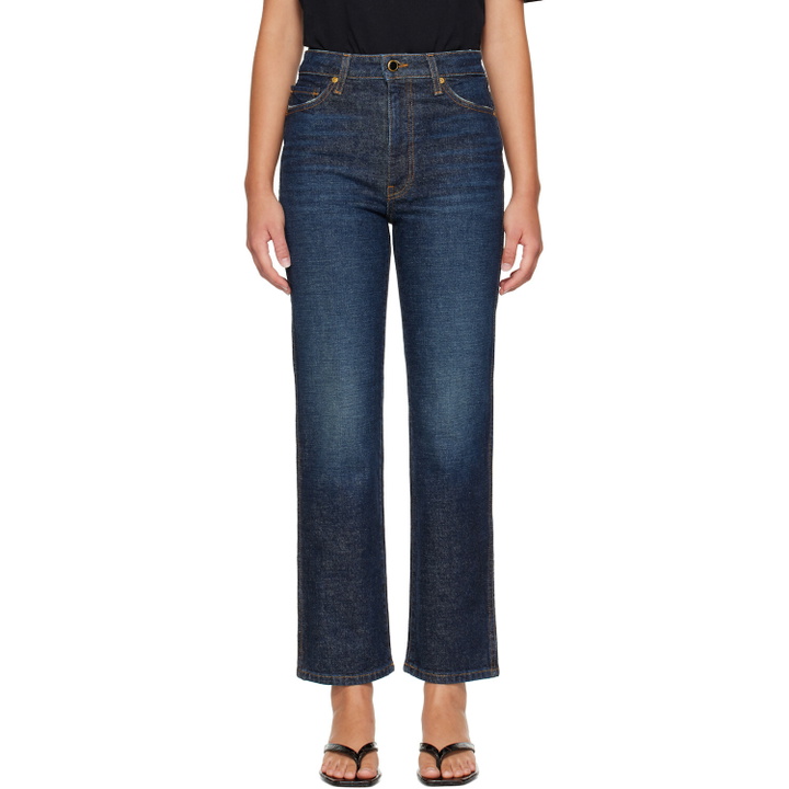 Photo: KHAITE Indigo Abigail Stretch Jeans