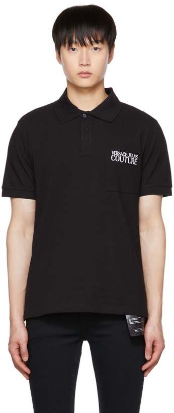 Photo: Versace Jeans Couture Black Embroidered Polo