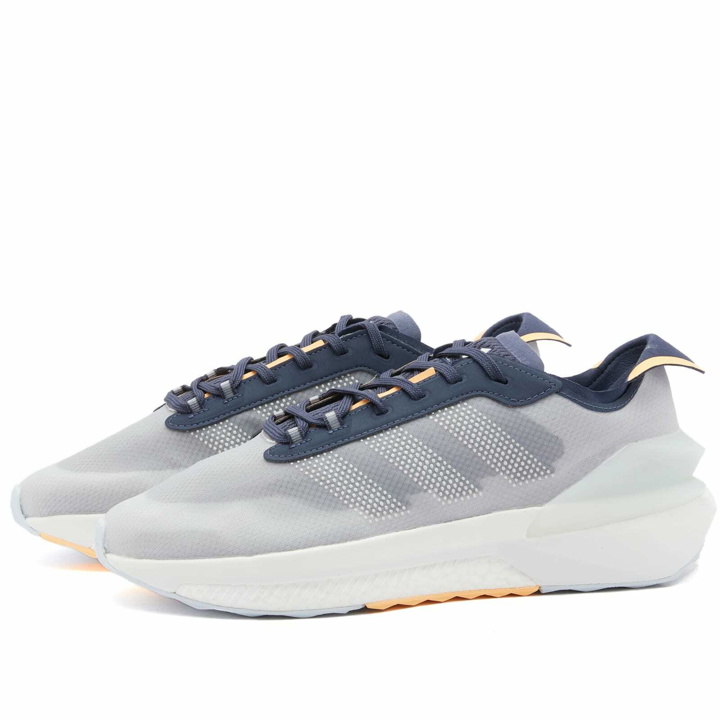 Photo: Adidas Men's Avryn Sneakers in Shadow Navy/Acid Orange