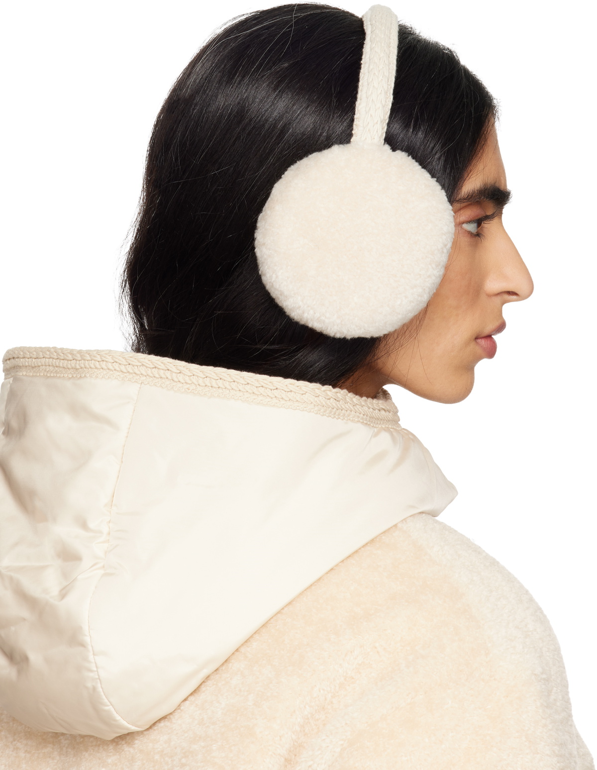 Moncler Off-White Teddy Ear Muffs
