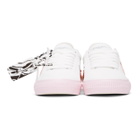 Off-White White and Pink Vulcanized Low Sneakers
